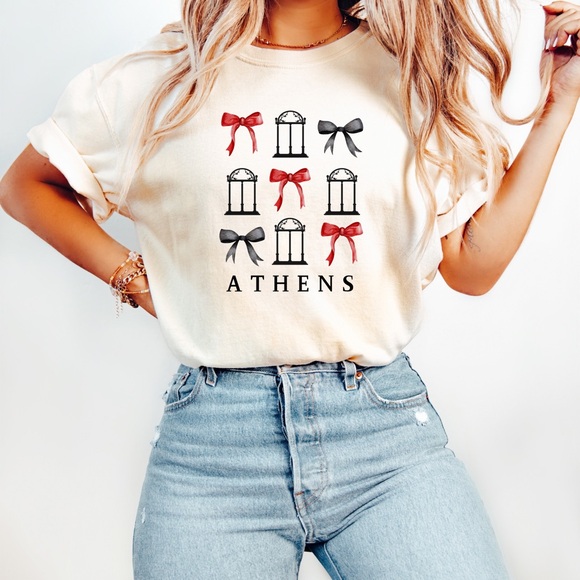 Athens GA Comfort Colors T-Shirt. UGA Bulldogs game day graphic tee - Picture 1 of 4